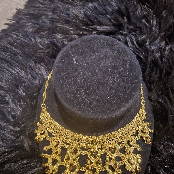 Elegant 21kgp Dubai Jewelry Gold Heart Necklace - Picture 6 of 10